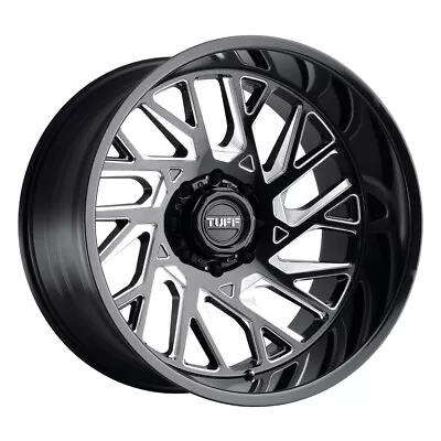 TUFF T4B Right 20X12 6X139.7 Offset -45 Gloss Black W/Milled Spoke (Qty Of 1) • $358.38