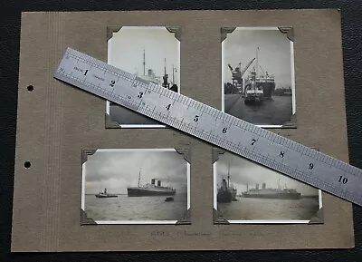 Cunard White Star Line Rms Mauretania Aquitania 4x Private Photos 3.5  X 2.5  • $56.03