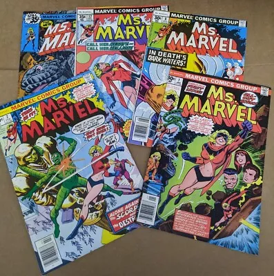 Ms Marvel Lot Of 5 Bronze Age #1 #2 #8 #12 #21 Marvel Comics Vintage • $85