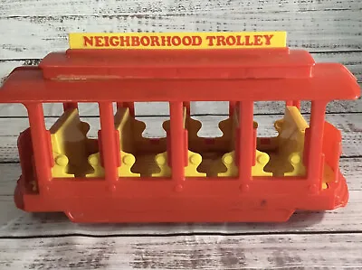 $74.99 • Buy Rare Vintage Mr Rogers Neighborhood Trolley Ideal Toy Co. 1977 Trolly BELL WORKS