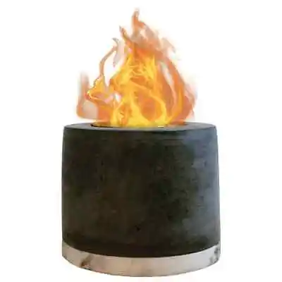 ROUNDFIRE Concrete Table Top Fire Pit - Bioethanol Fire Smokeless Pit Bowl... • £16.99