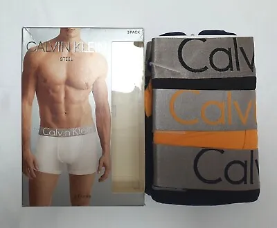 CALVIN KLEIN Men's Steel Trunk CK Underwear  3-Pack • $79.95