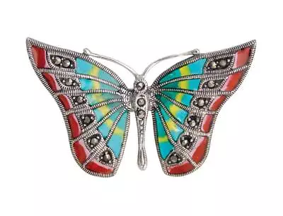 Butterfly Ring With Enamel 925 Sterling Silver Hallmarked By JewelAriDesigns • £121.90