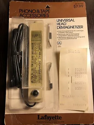 Lafayette Tape Head Demagnetizer 28-07188 Cassette/8 Track/Reel To Reel Decks • $40