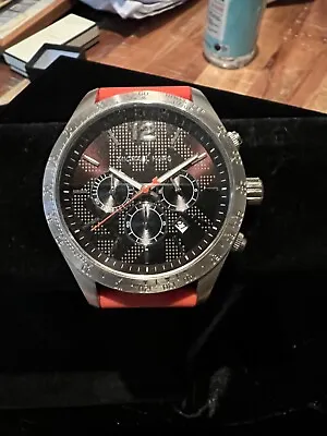 Michael Kors Layton Men's MK Logo Dial Chronograph Orange Strap Watch  • $70