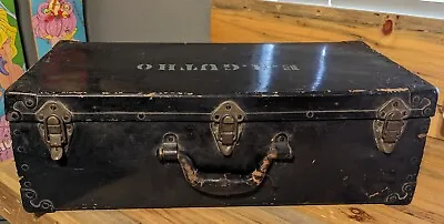 Antique Leather Military Trunk Case • $200