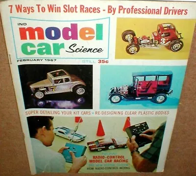 Model Car Science Feb 1967 Magazine Table Top Slot Car Racing Original • $19.99