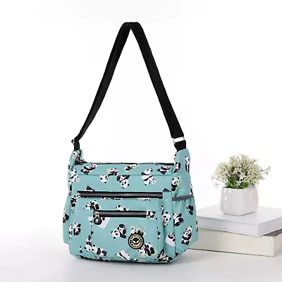 Women Multi Pocket Nylon Crossbody Messenger Ladies Bag Waterproof Light Weight/ • £14.99