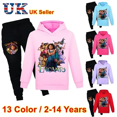 £7.59 • Buy Girls Encanto Print Casual Tracksuit Sets Hoodie Tops+Pants Suits Birthday Gifts