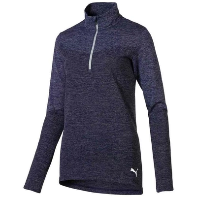 $28.67 • Buy “new  Puma Womens Evoknit 1/4 Zip Shirt-size Large-peacoat Heather -#577939 04