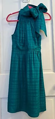 Shoshanna Beautiful Teal Green Silk Halter Dress Size 2 • $22