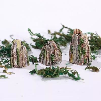 3PC Miniature Rockery Landscape HO/OO Scale Forest Plants Sand Table Scene Model • $5.29