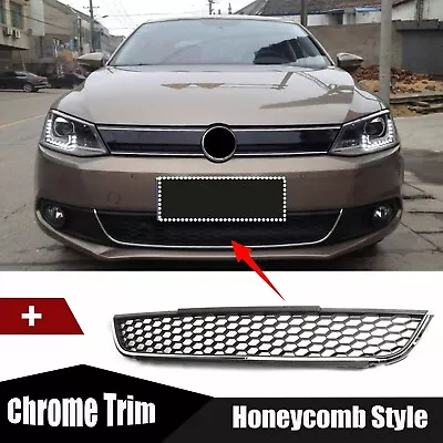 Fit For 2011-2014 VW Jetta MK6 Front Bumper Lower Grille Chrome Honeycomb Grill • $46.99