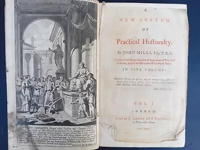 A New System Of Practical Husbandry. Farming. Complete 5 Vols 1767 Leather • £10.49