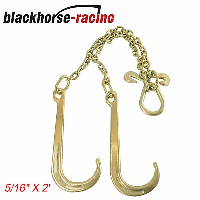 G70 V-Chain Large J-Hooks Flatbed Tow 5/16  X 2' Truck Rollback Wrecker Carrier • $49.66