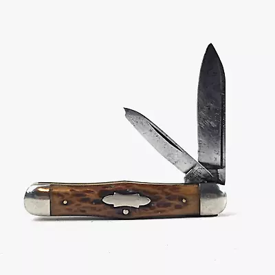 Vtg Ulster Knife Co  Pre 1942 Jack Knife Mid Swell Jigged Bone Handles • $124.99