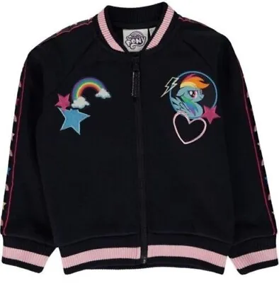 Kids Rainbow Girls My Little Pony Jacket Rainbow Dash Sweater 3 4 5 6 7 8 9 New • £7.99