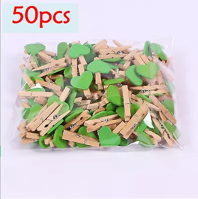 Pack Of 50 Mini Wood Craft Pegs Perfect For Christmas And Wedding Displays • £7.44
