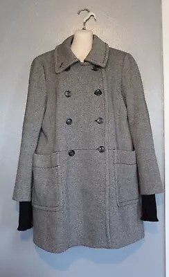 J Crew Stadium Cloth Nello Gori Wool Herringbone Academy Coat 12 • $69.99