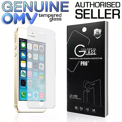 GENUINE OMV Tempered Glass Screen Protector Film For Apple IPhone 5 5C 5S SE NEW • $4.99