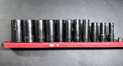 Matco Tools  Sbdp116ta  3/8  Drive 11 Piece Sae 6 Point Deep Impact Socket Set • $144.95