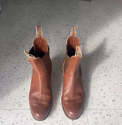 Vintage RM Williams Men's Cuban Heel Brown Leather Sole Boots - UK/AUS 9 GW • $189