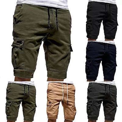 Summer Mens 3/4 Long Length Tactical Shorts Waist Cargo Wrok Three Quarter Pants • $22.55