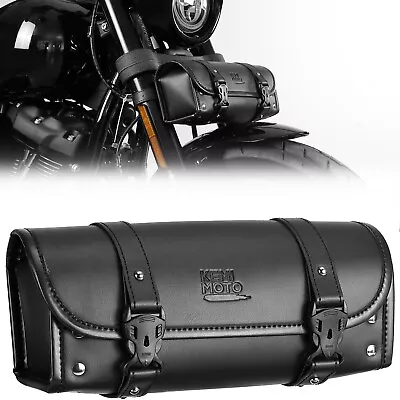 Motorcycle Front Fork Tool Bag Handlebar Saddlebag For Sportster Touring Suzuki • $19.99