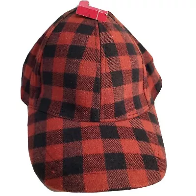 Target Ball Cap Hat Buffalo Check Red Black Plaid Wool Blend Unisex Men Women • $5.25