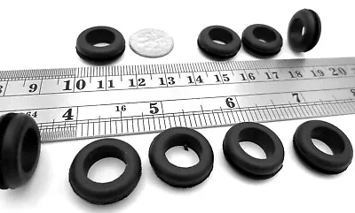1/2  Hole Fit Grommet Rubber Wiring Bushing For 1/16  Thick Panel Has 3/8  ID • $10.63