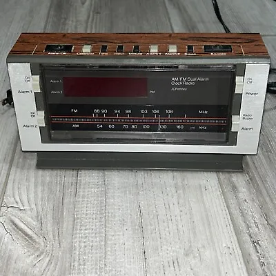 Vintage JC Penny AM FM Dual Alarm Clock Radio Model 680-3795 • $23