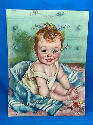 Vintage 1940’s Original Maud Tousey Fangel Litho LITTLE BABY WITH TOY GP2207 • $9.88