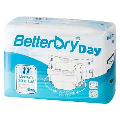 BetterDry Day Adult Diapers W/ Plastic Backing • $6.29