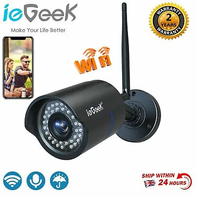 £34.99 • Buy IeGeek 1080P WIFI Outdoor Security Camera Wireless IR CCTV Smart Home IP CAM UK