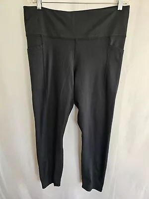 Marika Sport Leggings Womens Black Pull On Athletic Pants Size XXL • $19.99