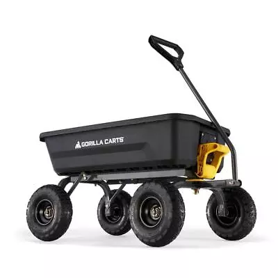 GORILLA CARTS Poly Garden Dump Garden Cart 4 Cu. Ft. 600 Lb W/ Pneumatic Tires • $136.77