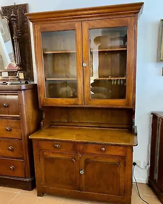 Antique Pine Kitchen Dresser With Meat Safe • $1100