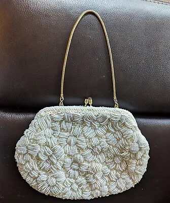$10 • Buy Handmade La Regale White Beaded Purse With Sequins Made In China For La Regale