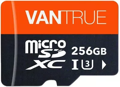 Vantrue MicroSDXC UHS-I U3 V30 Class 10 4K UHD SD Card (256GB) • $49.99