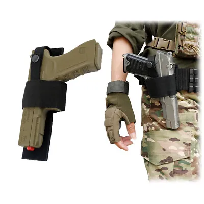 Tactical Waist Pistol Gun Holster Hook & Loop Botton Right Left Hand Adjustable  • $8.89