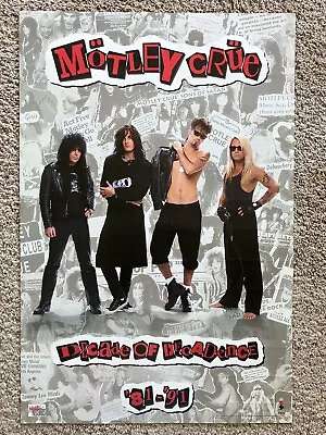 MOTLEY CRUE Decade Of Decadence ORIGINAL Promo Poster 1991 20 X30  • $25