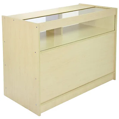 £299.99 • Buy Shop Counter Retail Display Reception Desk Storage Glass Showcase Cabinet 