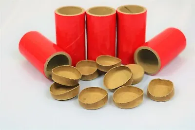 5 HEAVY WALLED SALUTE Tubes Shells 1  X 2-1/2  X 1/8  & 10 Paper Firework Plugs • $9.49