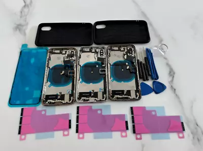 For IPhone XS Rear Back Housing Chassis Frame Glass Cover Replacement With Parts • £32.99