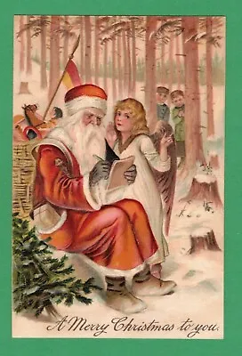 $30 • Buy Vintage Pfb Christmas Postcard Christkindle Whispers To Santa As He Writes List