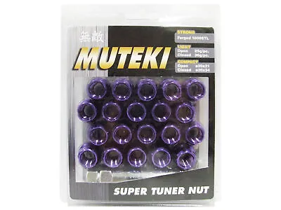 Muteki 20pcs Wheels Tuner Lug Nuts (31885l/open End/12x1.25/purple) • $39.99
