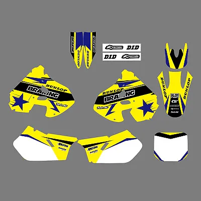 Team Graphics Backgrounds Decals Stickers For Suzuki RM125 RM250 1999-2000 • $52.24