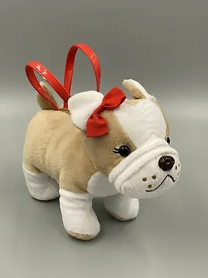 GYMBOREE 9” Pug Puppy Dog Plush Purse Stuffed Animal Bag W/ Red Strap READ • $8