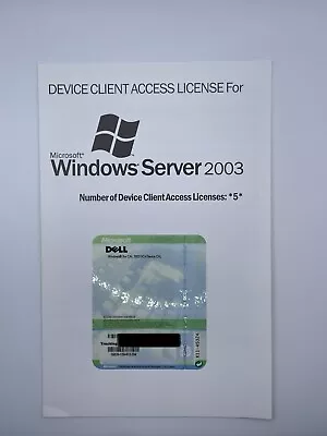 Microsoft Windows Server 2003 Device Client Access Licenses 5 • $27