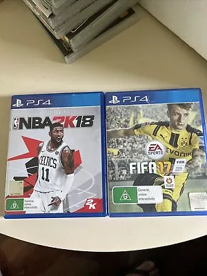 NBA 2K18 PS4 Game Kyrie Irving 2K PAL & FIFA 17 PS4 • $8.50